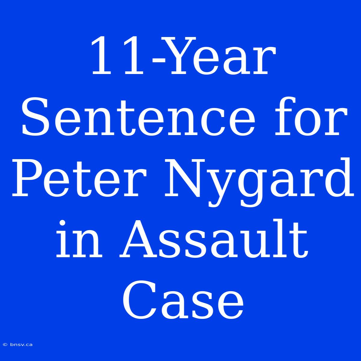 11-Year Sentence For Peter Nygard In Assault Case