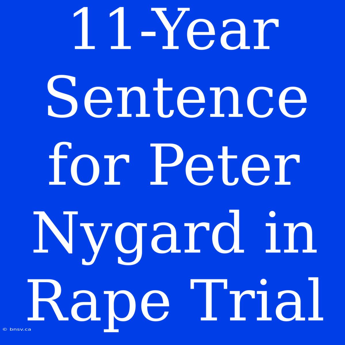 11-Year Sentence For Peter Nygard In Rape Trial