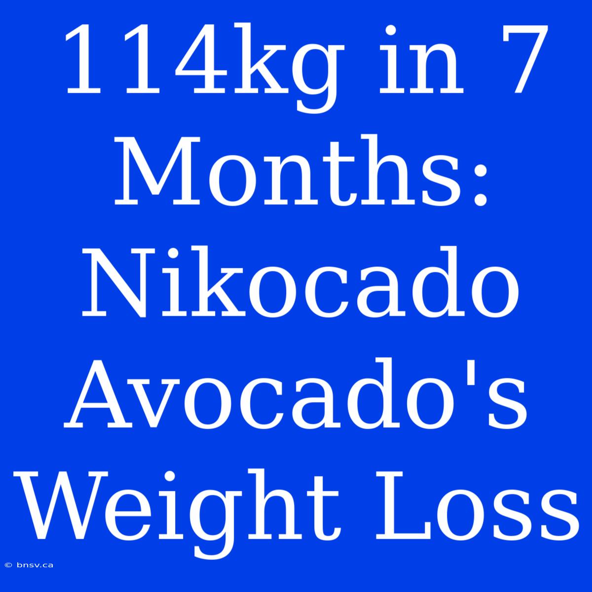 114kg In 7 Months: Nikocado Avocado's Weight Loss