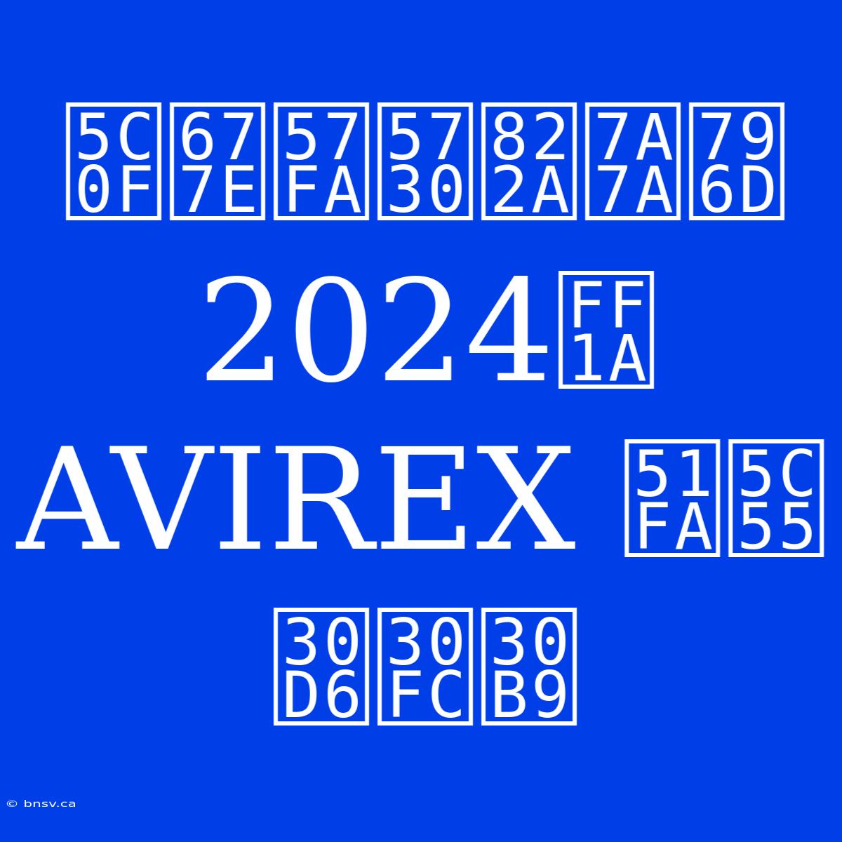 小松基地航空祭2024：AVIREX 出展ブース