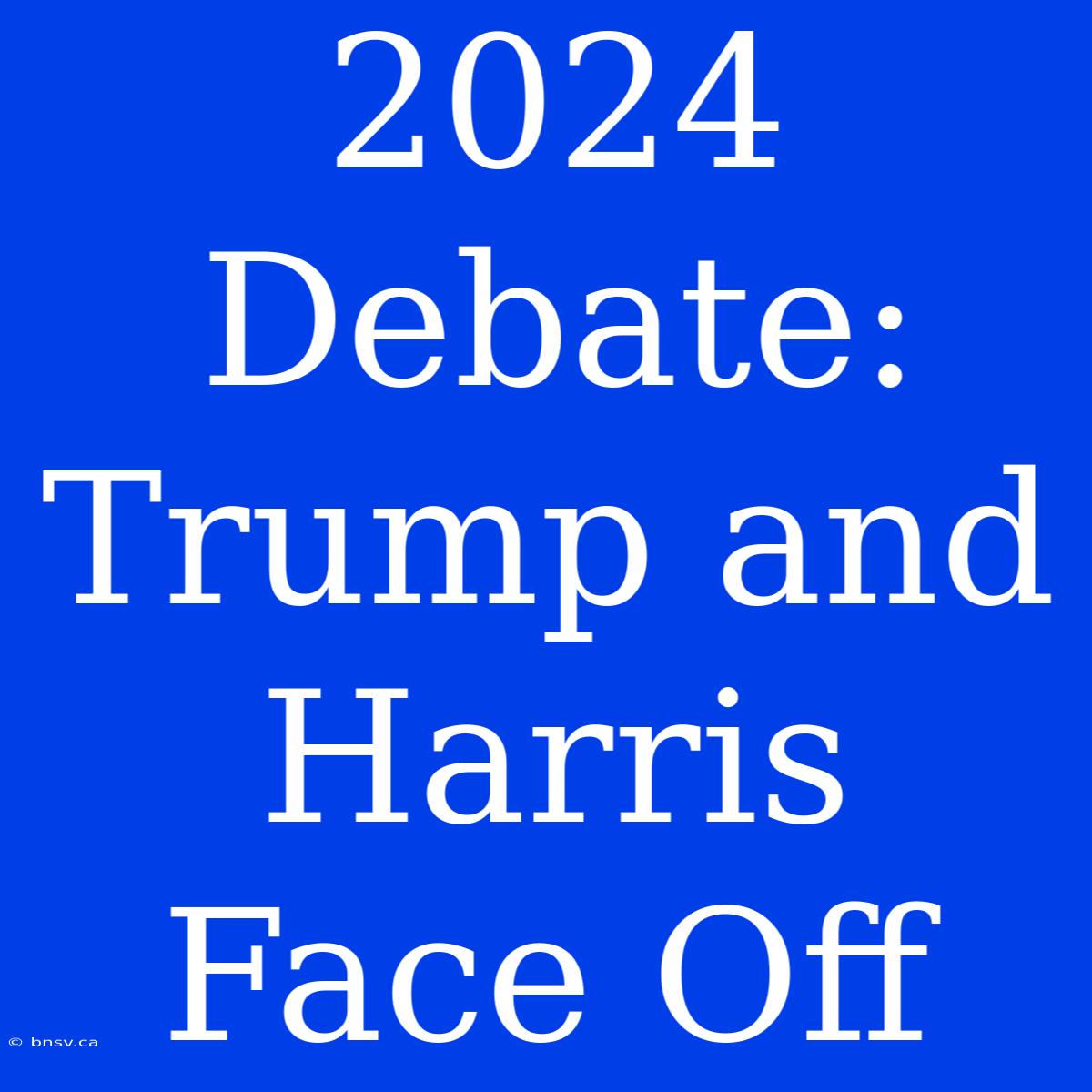 2024 Debate: Trump And Harris Face Off