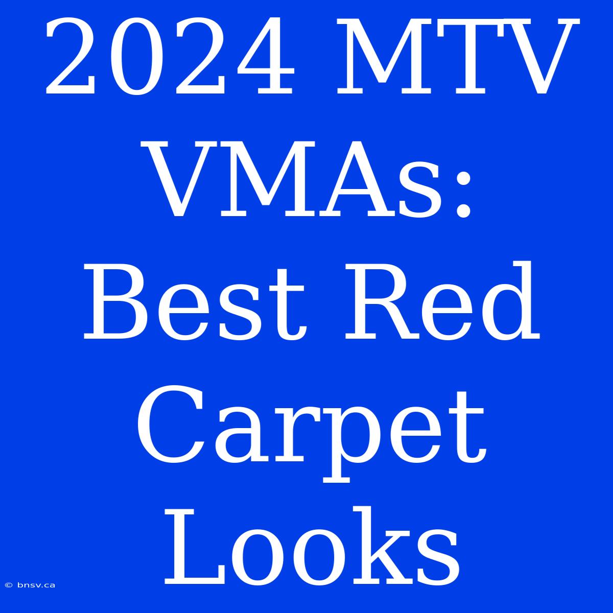 2024 MTV VMAs: Best Red Carpet Looks