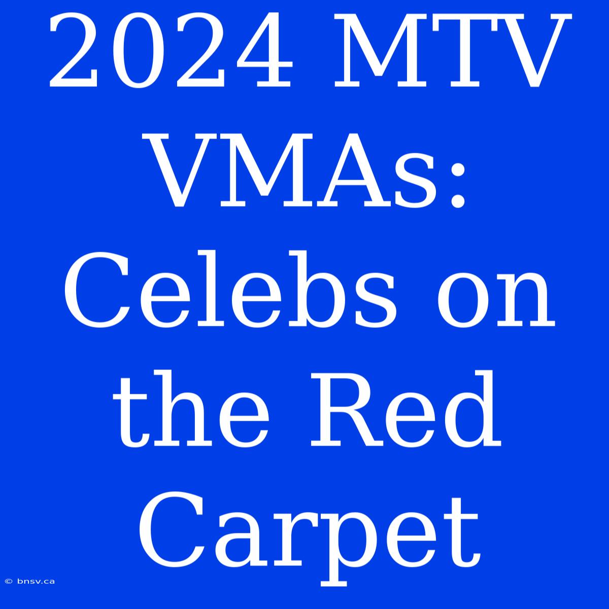 2024 MTV VMAs: Celebs On The Red Carpet