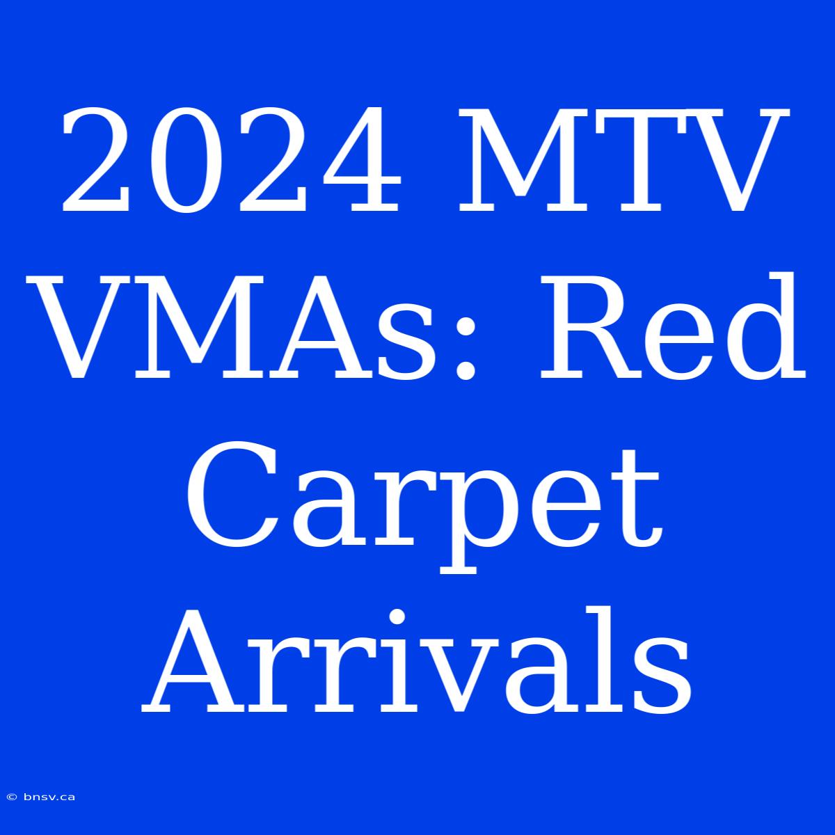 2024 MTV VMAs: Red Carpet Arrivals