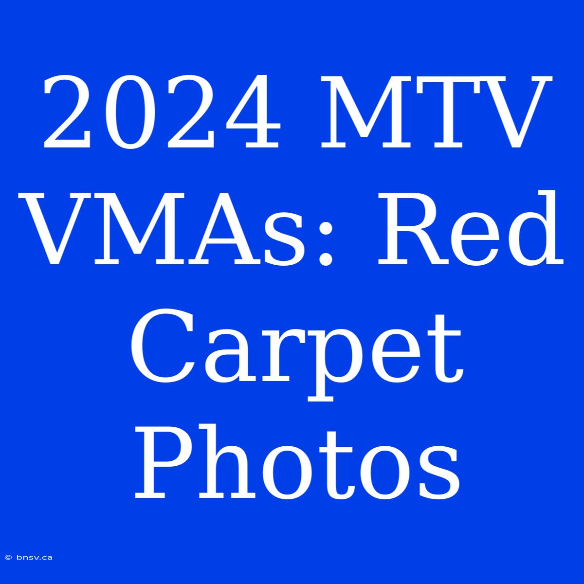 2024 MTV VMAs: Red Carpet Photos