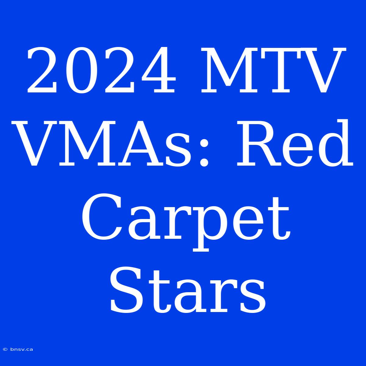 2024 MTV VMAs: Red Carpet Stars