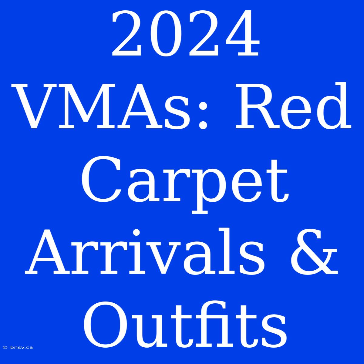 2024 VMAs: Red Carpet Arrivals & Outfits