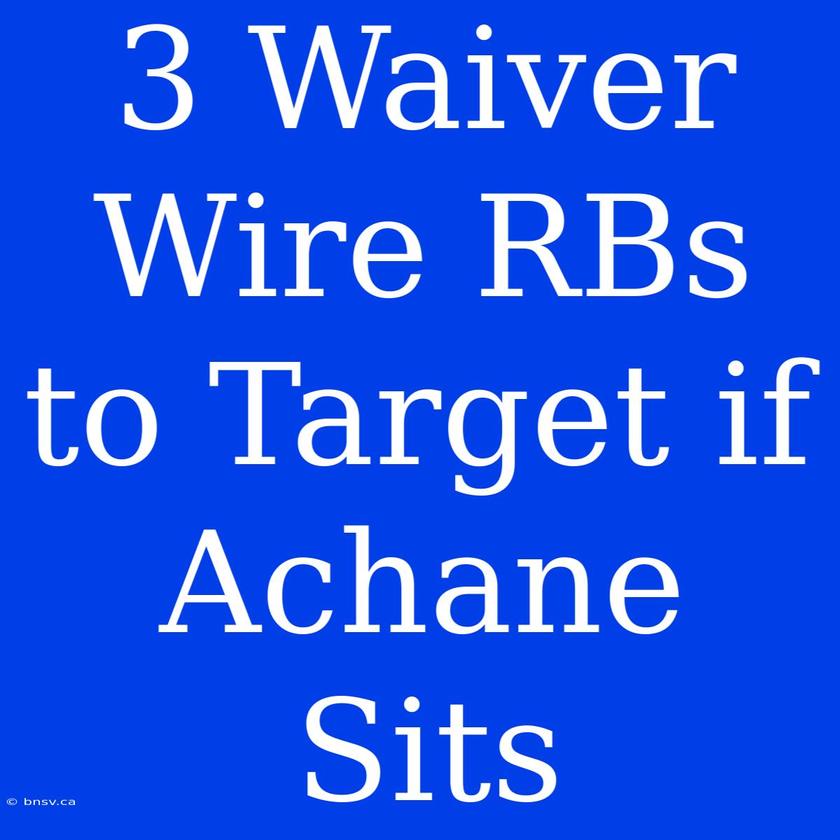 3 Waiver Wire RBs To Target If Achane Sits