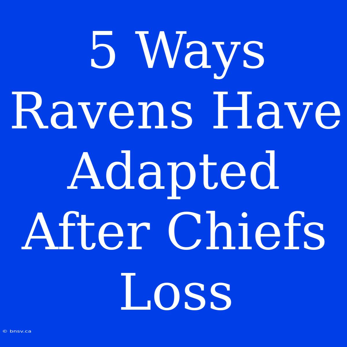 5 Ways Ravens Have Adapted After Chiefs Loss