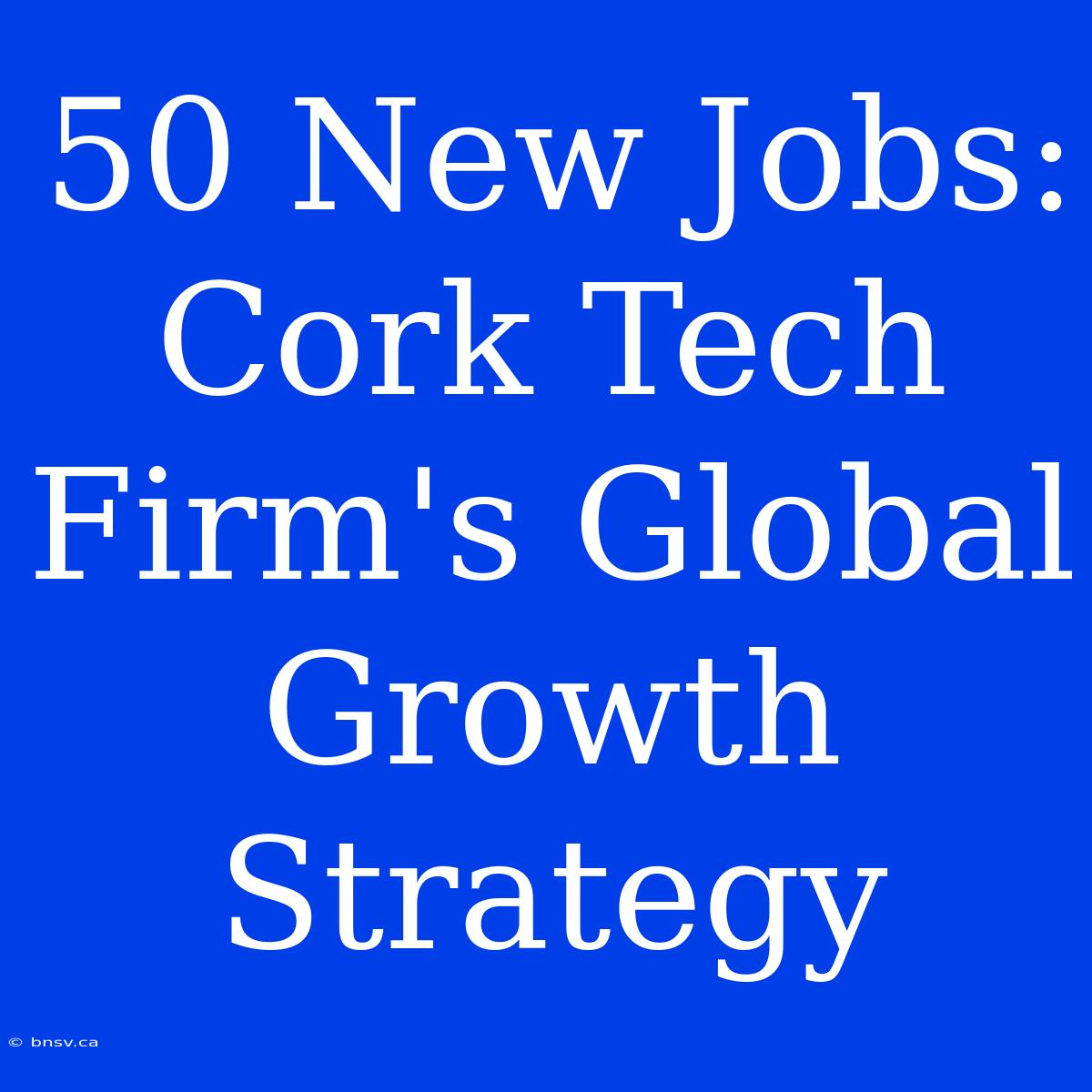 50 New Jobs: Cork Tech Firm's Global Growth Strategy