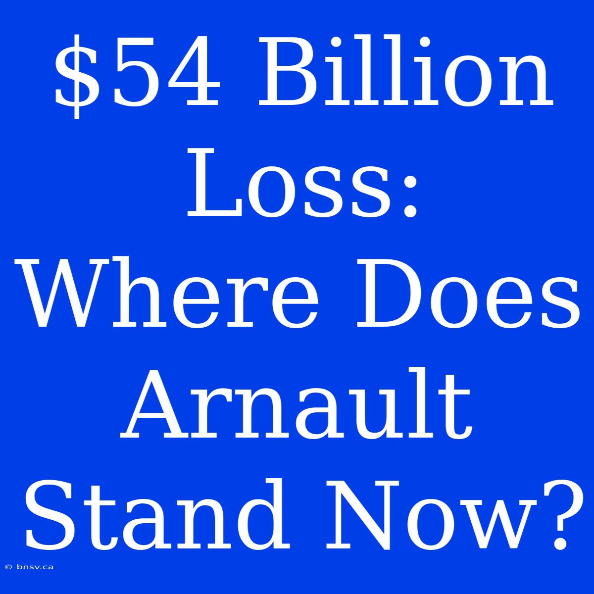 $54 Billion Loss:  Where Does Arnault Stand Now?