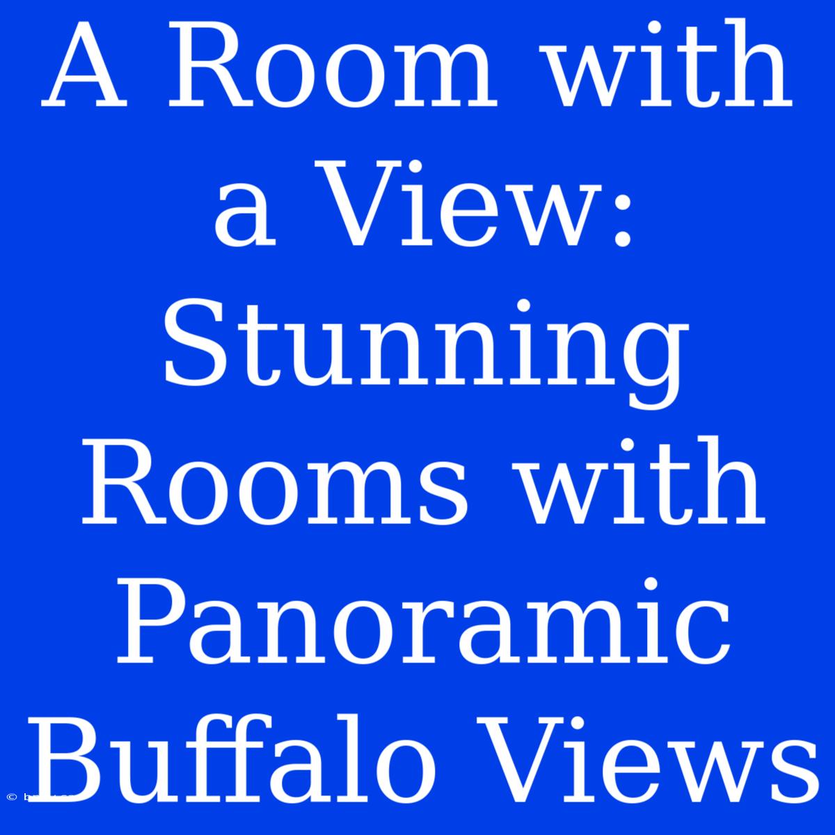 A Room With A View: Stunning Rooms With Panoramic Buffalo Views