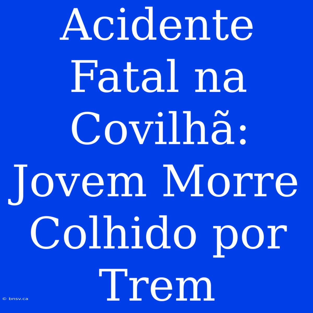 Acidente Fatal Na Covilhã: Jovem Morre Colhido Por Trem