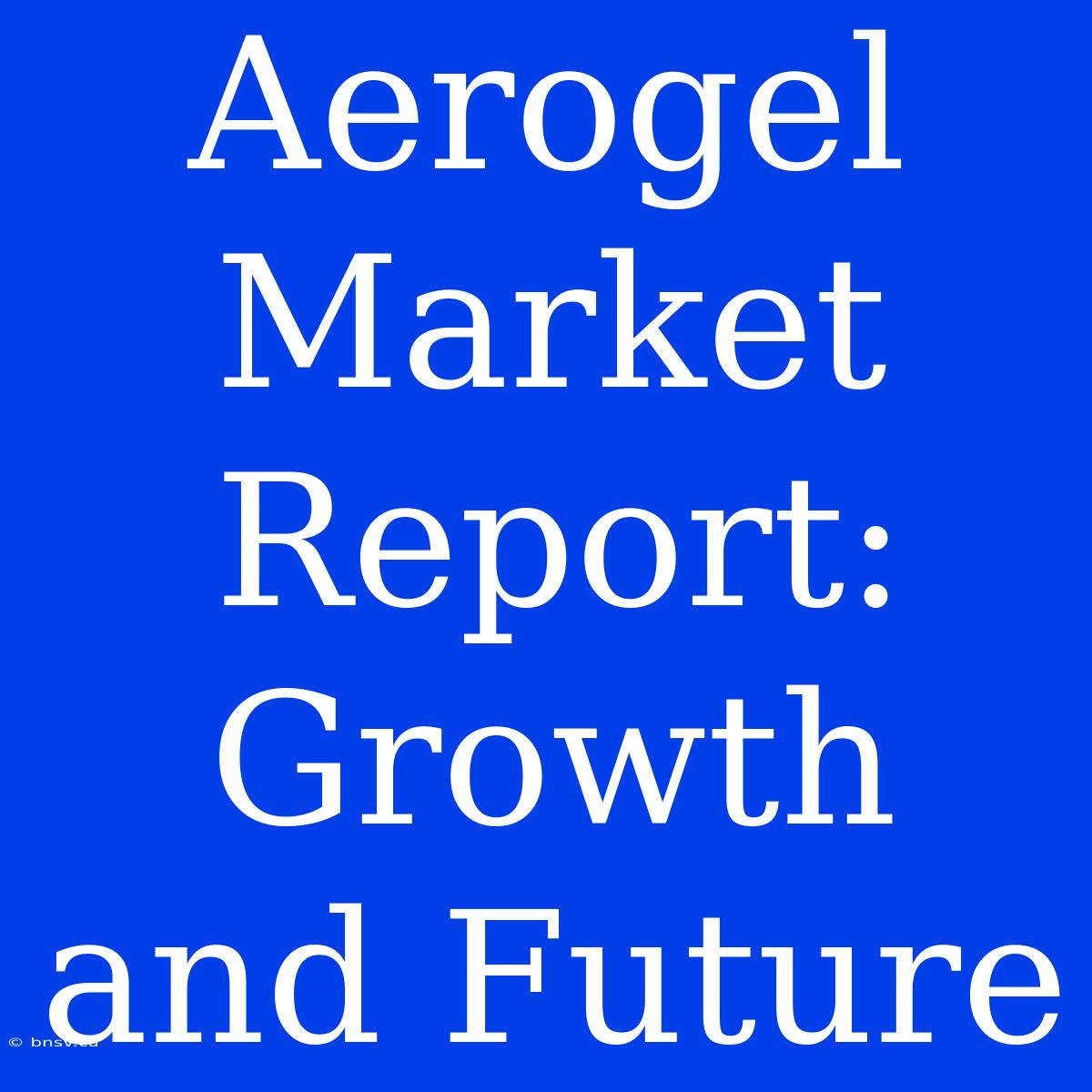 Aerogel Market Report: Growth And Future