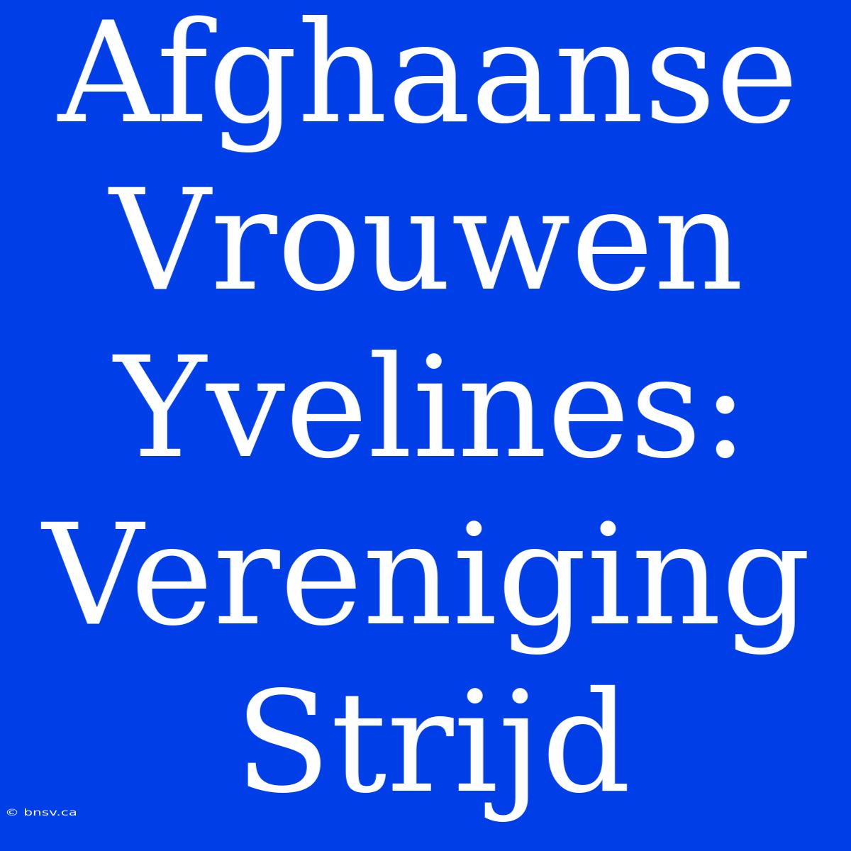 Afghaanse Vrouwen Yvelines: Vereniging Strijd