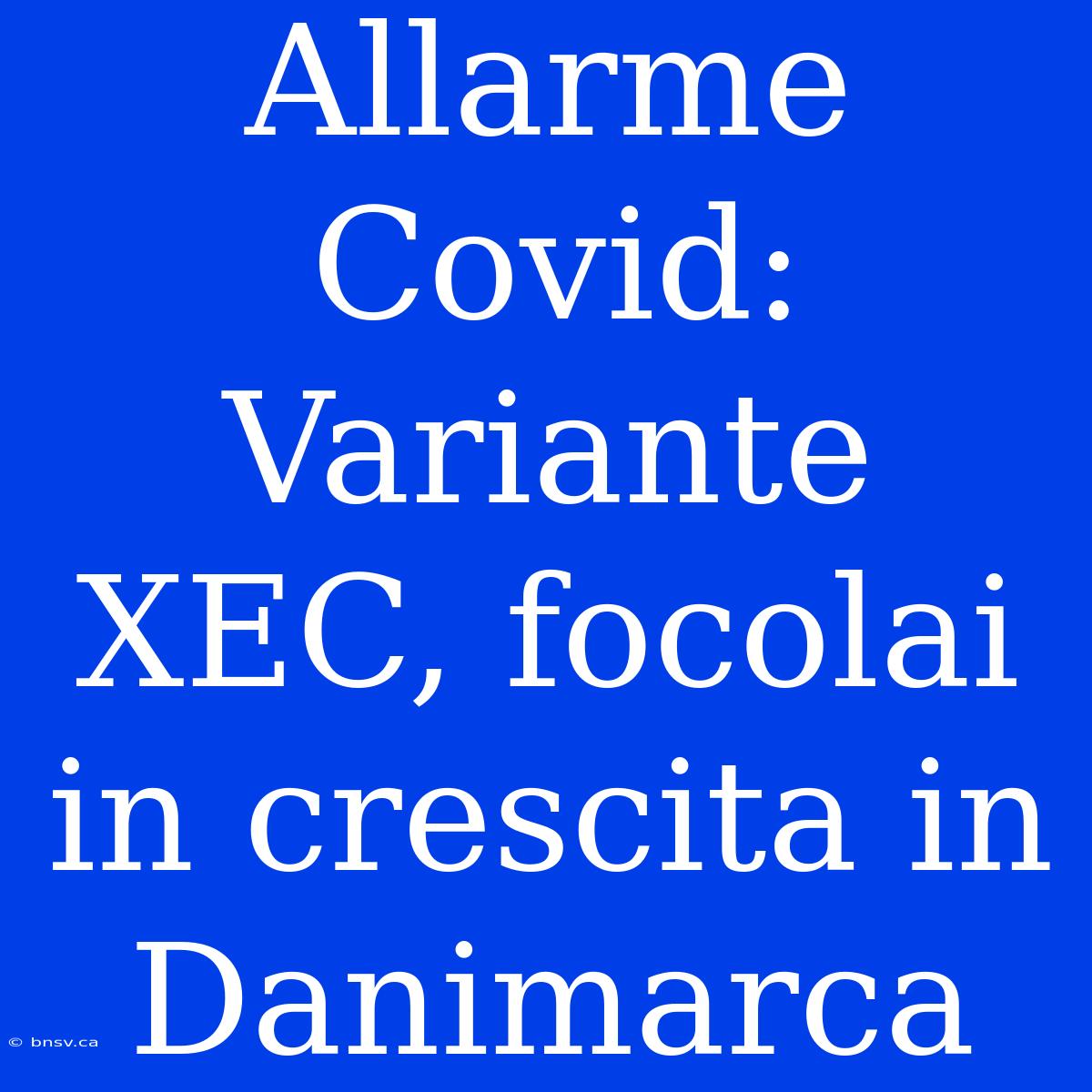 Allarme Covid: Variante XEC, Focolai In Crescita In Danimarca