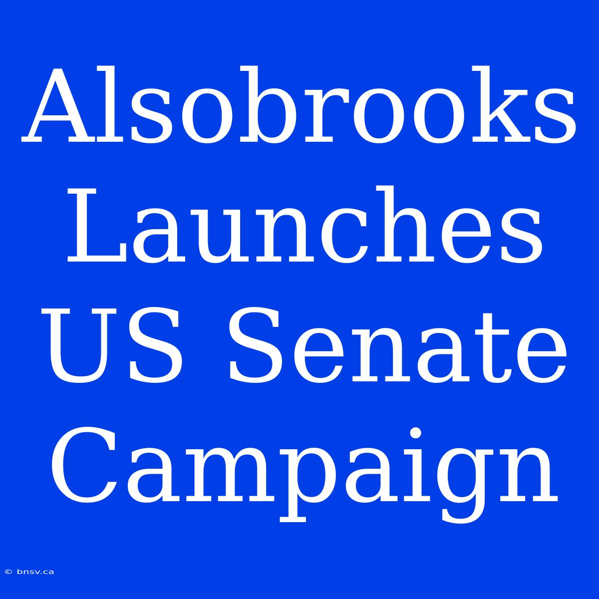 Alsobrooks Launches US Senate Campaign