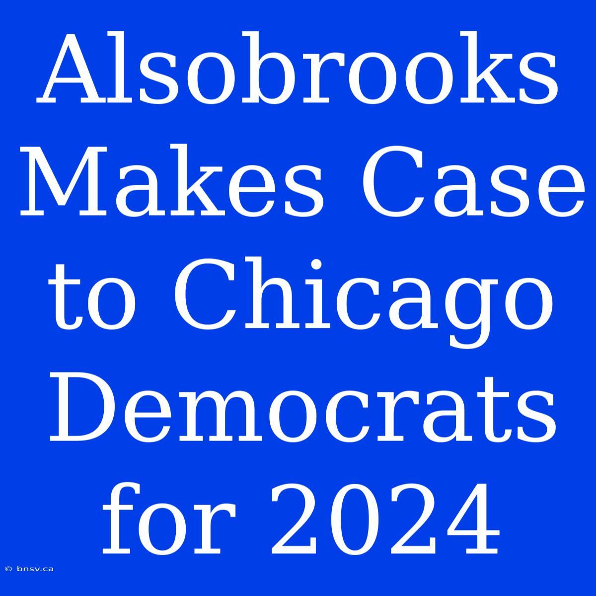 Alsobrooks Makes Case To Chicago Democrats For 2024