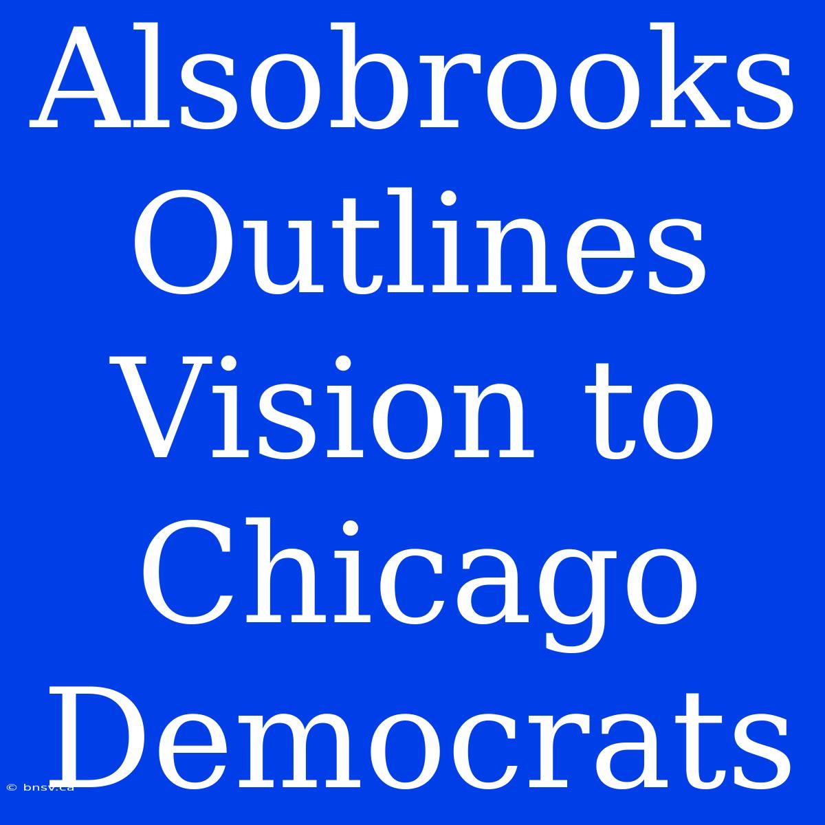 Alsobrooks Outlines Vision To Chicago Democrats