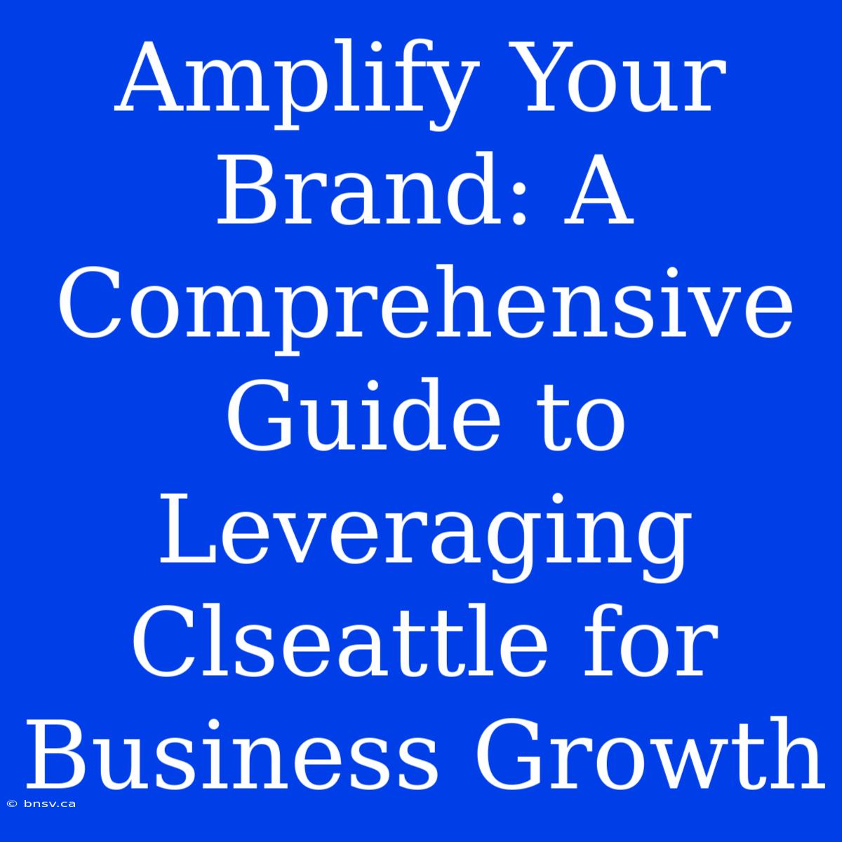 Amplify Your Brand: A Comprehensive Guide To Leveraging Clseattle For Business Growth