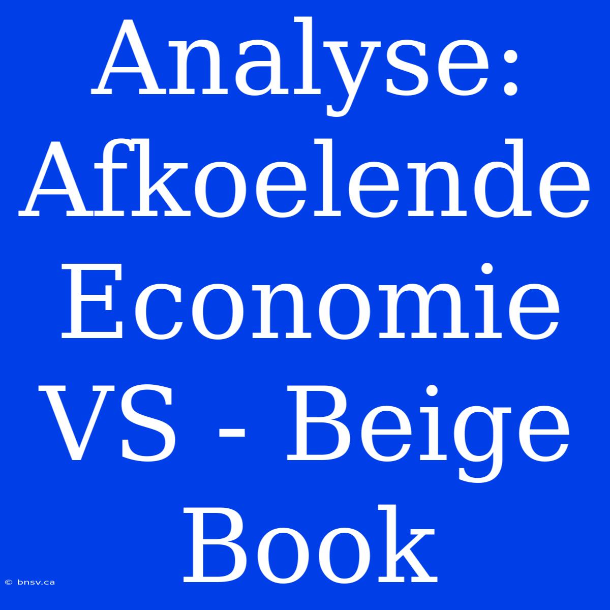 Analyse: Afkoelende Economie VS - Beige Book