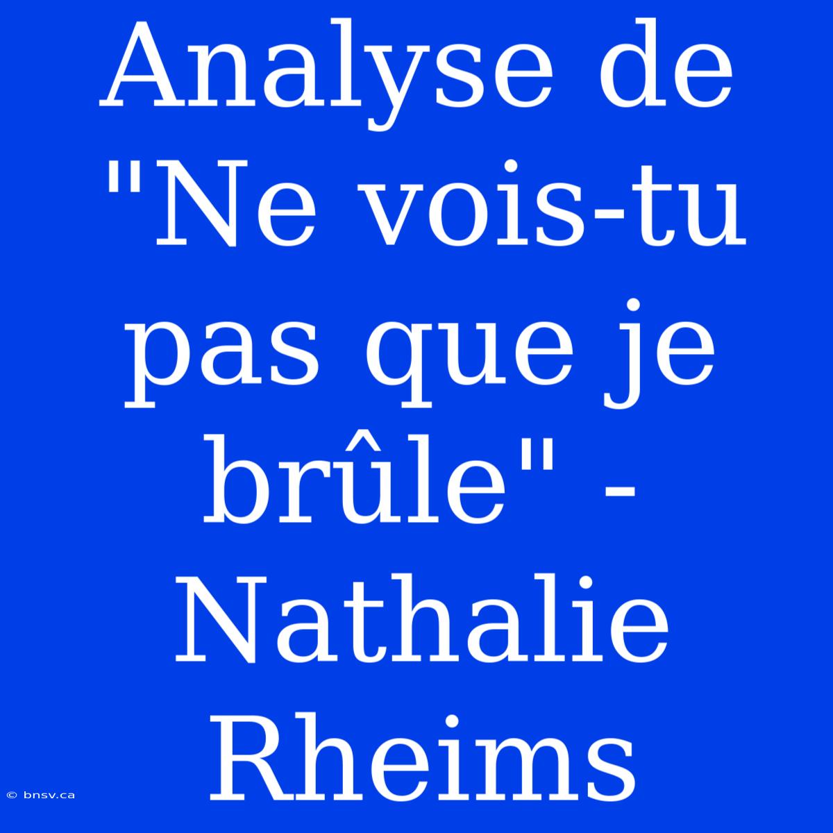 Analyse De 