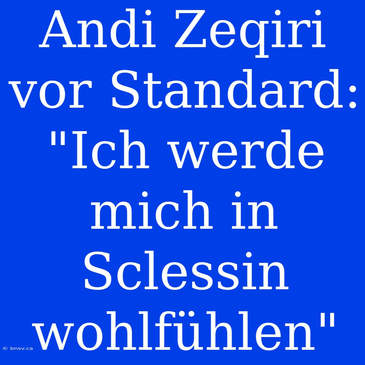 Andi Zeqiri Vor Standard: 