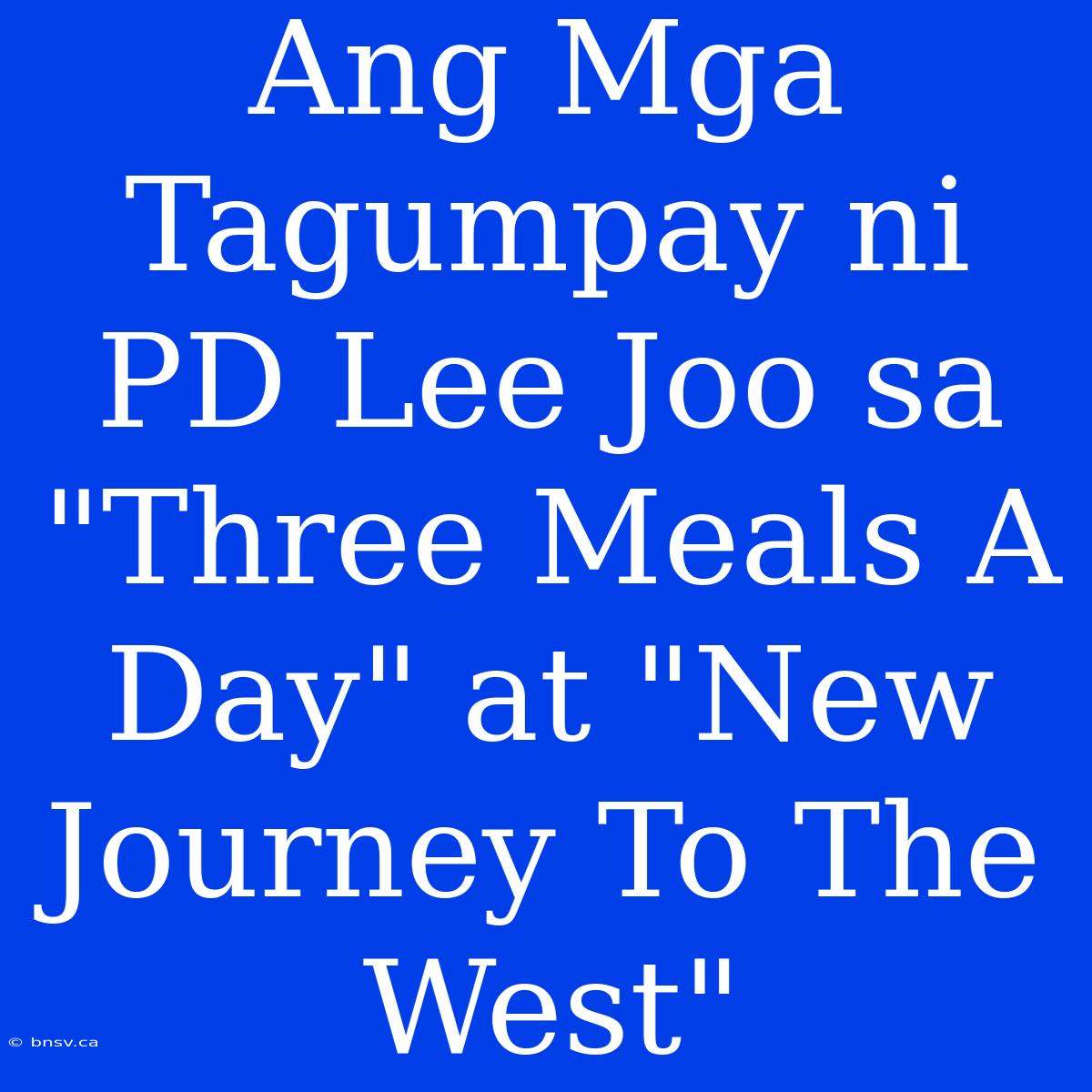 Ang Mga Tagumpay Ni PD Lee Joo Sa 