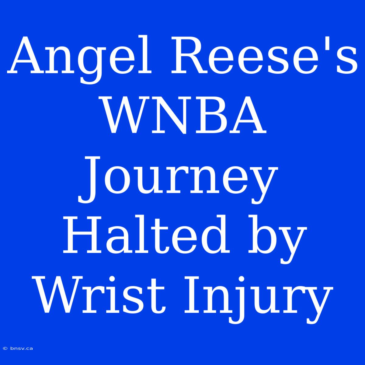 Angel Reese's WNBA Journey Halted By Wrist Injury