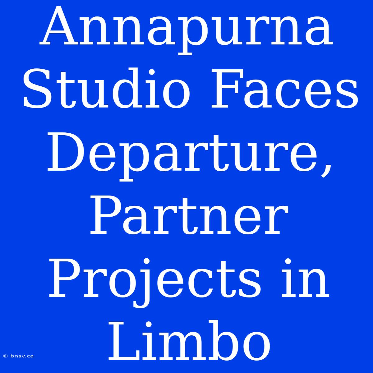 Annapurna Studio Faces Departure, Partner Projects In Limbo