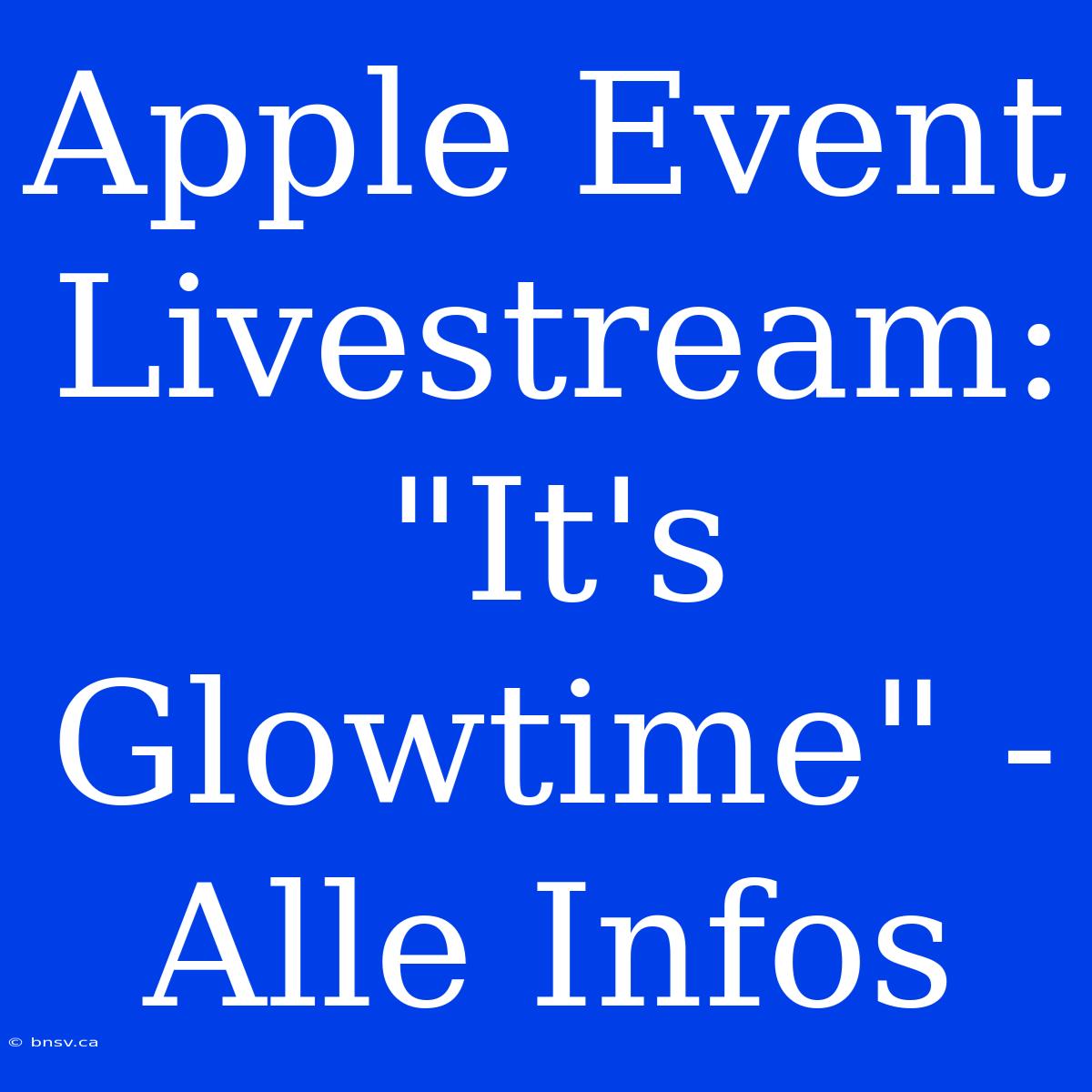 Apple Event Livestream: 