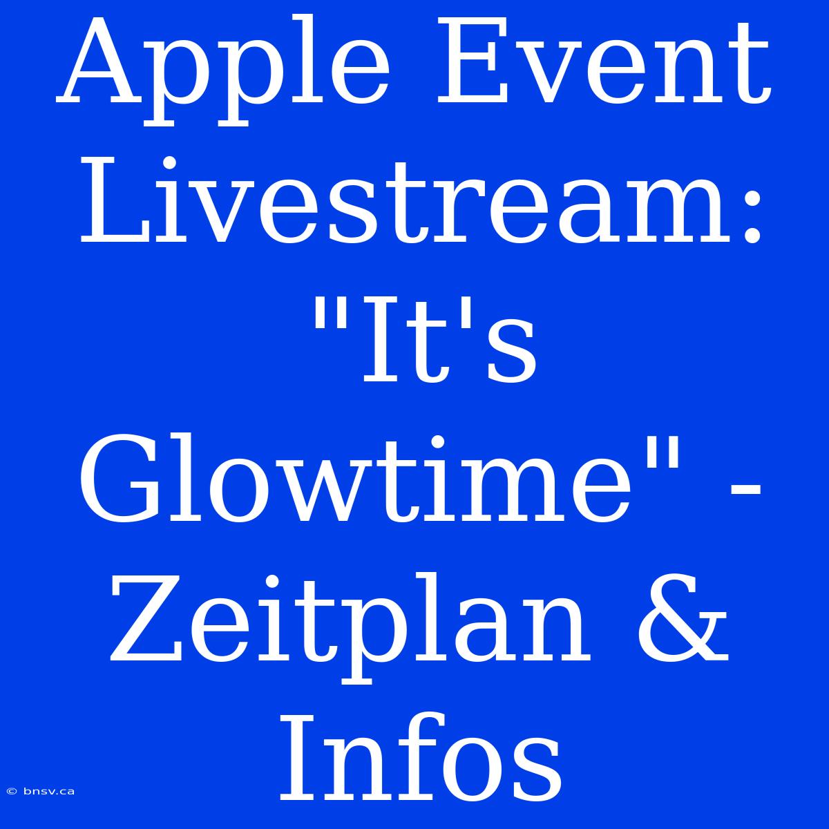 Apple Event Livestream: 