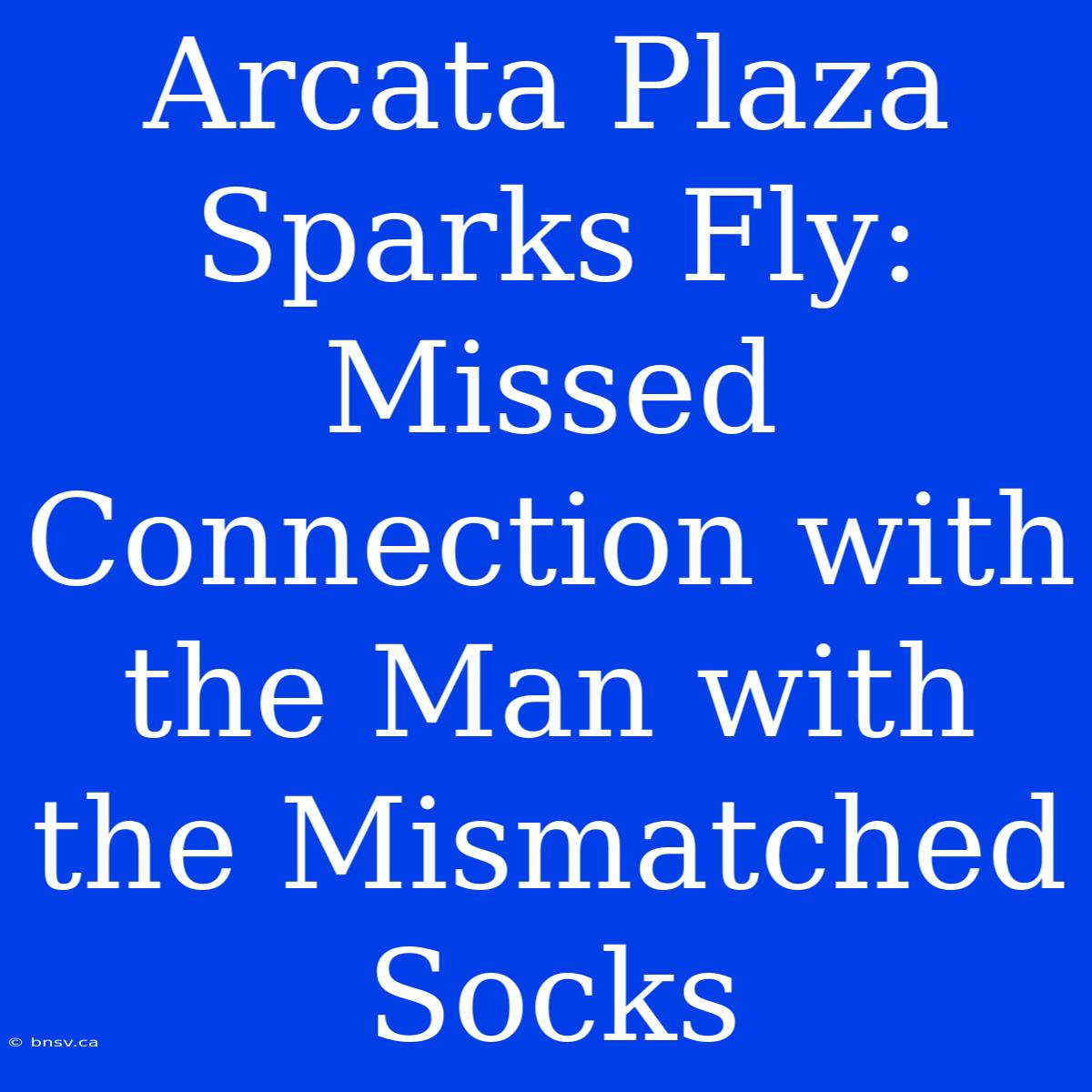 Arcata Plaza Sparks Fly: Missed Connection With The Man With The Mismatched Socks