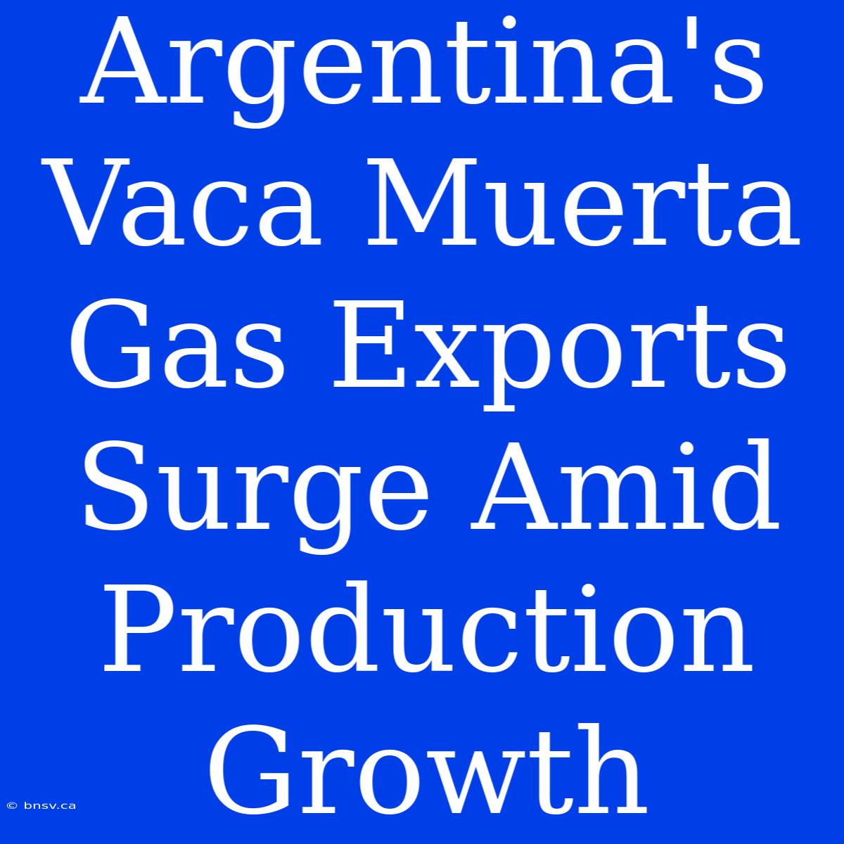 Argentina's Vaca Muerta Gas Exports Surge Amid Production Growth