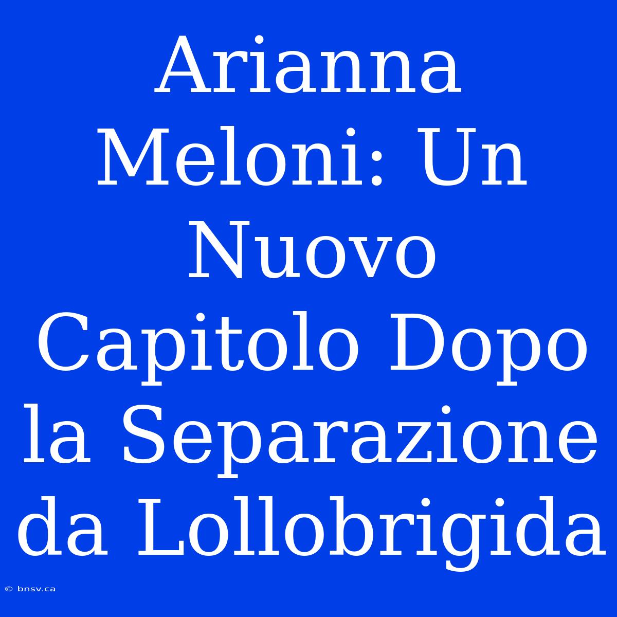 Arianna Meloni: Un Nuovo Capitolo Dopo La Separazione Da Lollobrigida