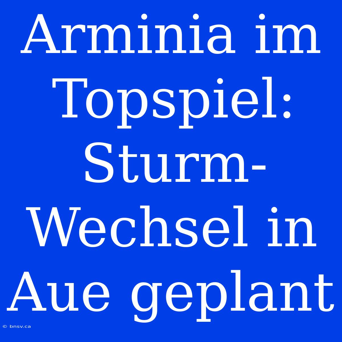 Arminia Im Topspiel: Sturm-Wechsel In Aue Geplant