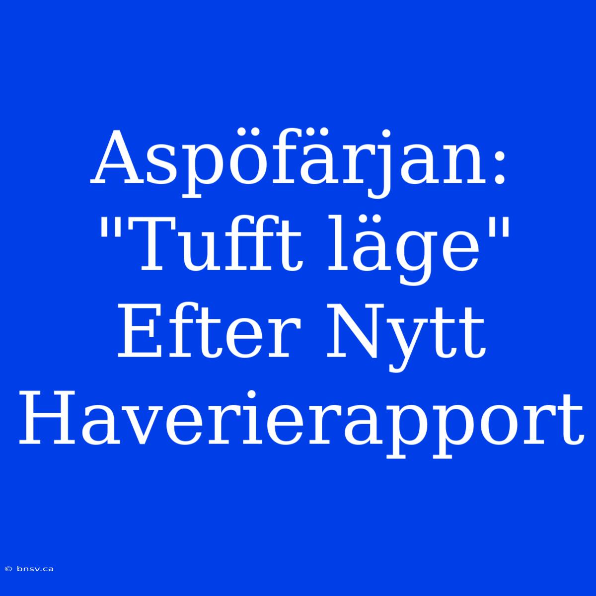 Aspöfärjan: 