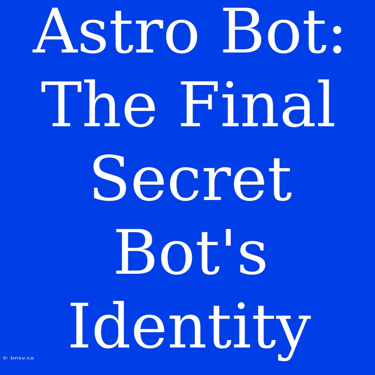 Astro Bot: The Final Secret Bot's Identity