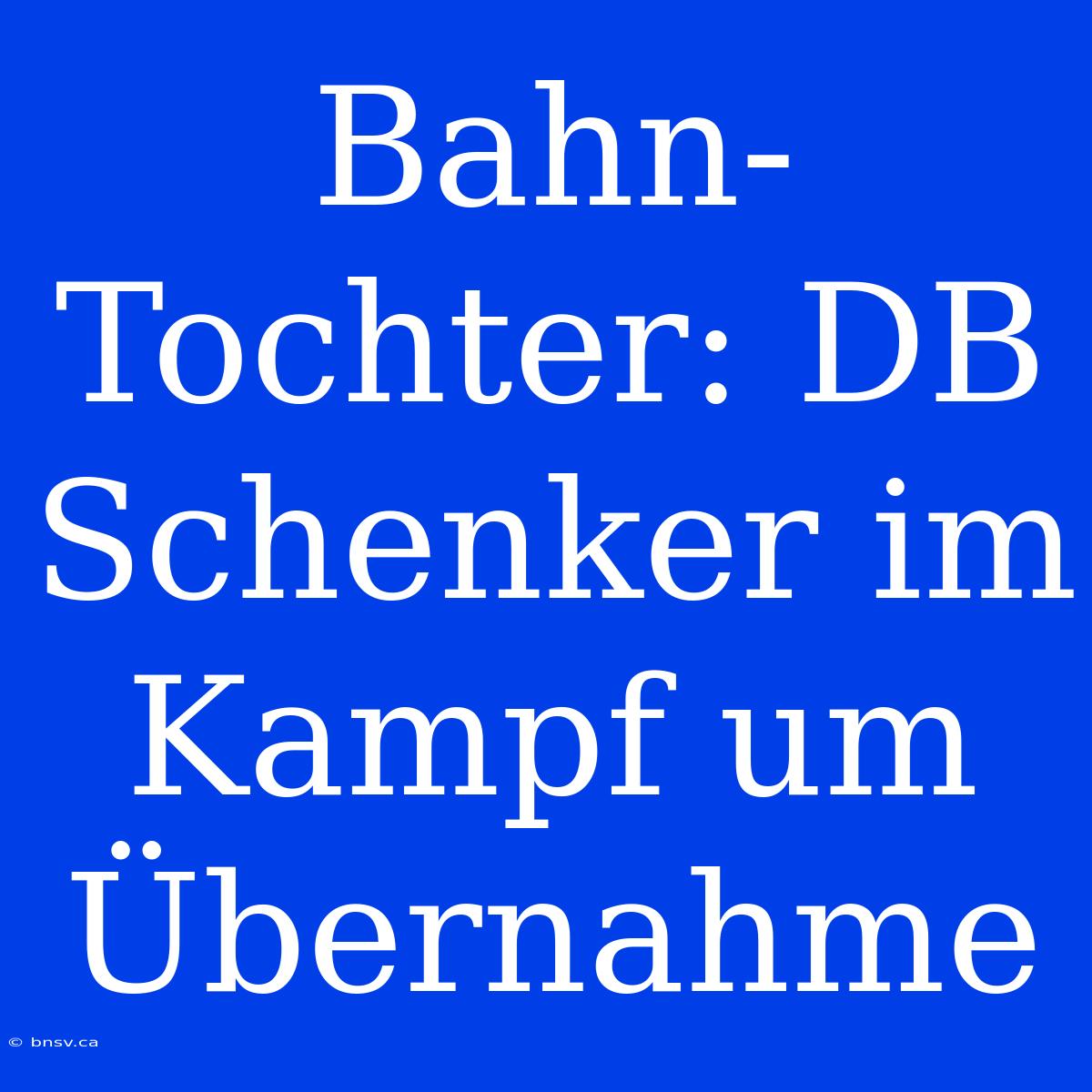 Bahn-Tochter: DB Schenker Im Kampf Um Übernahme