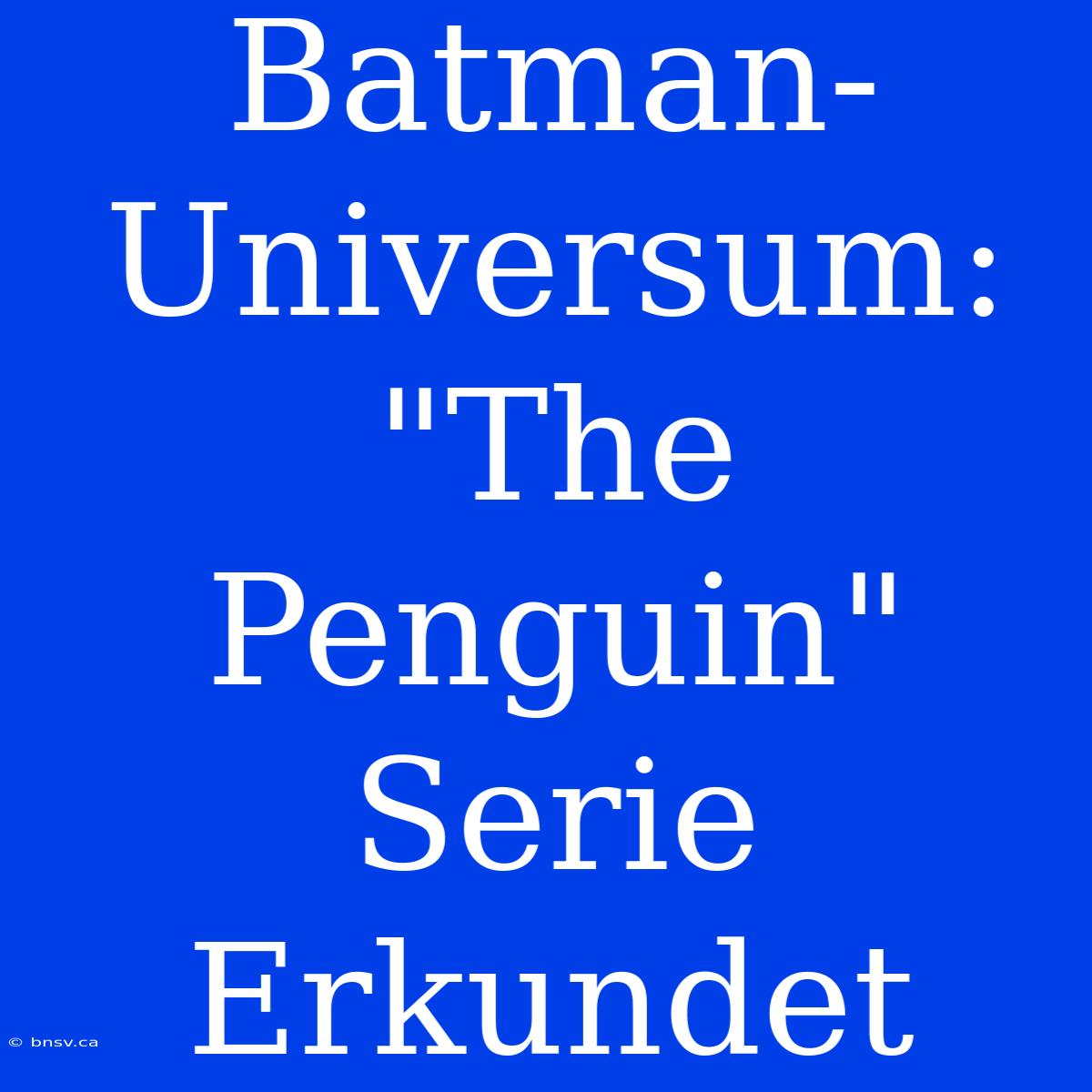 Batman-Universum: 