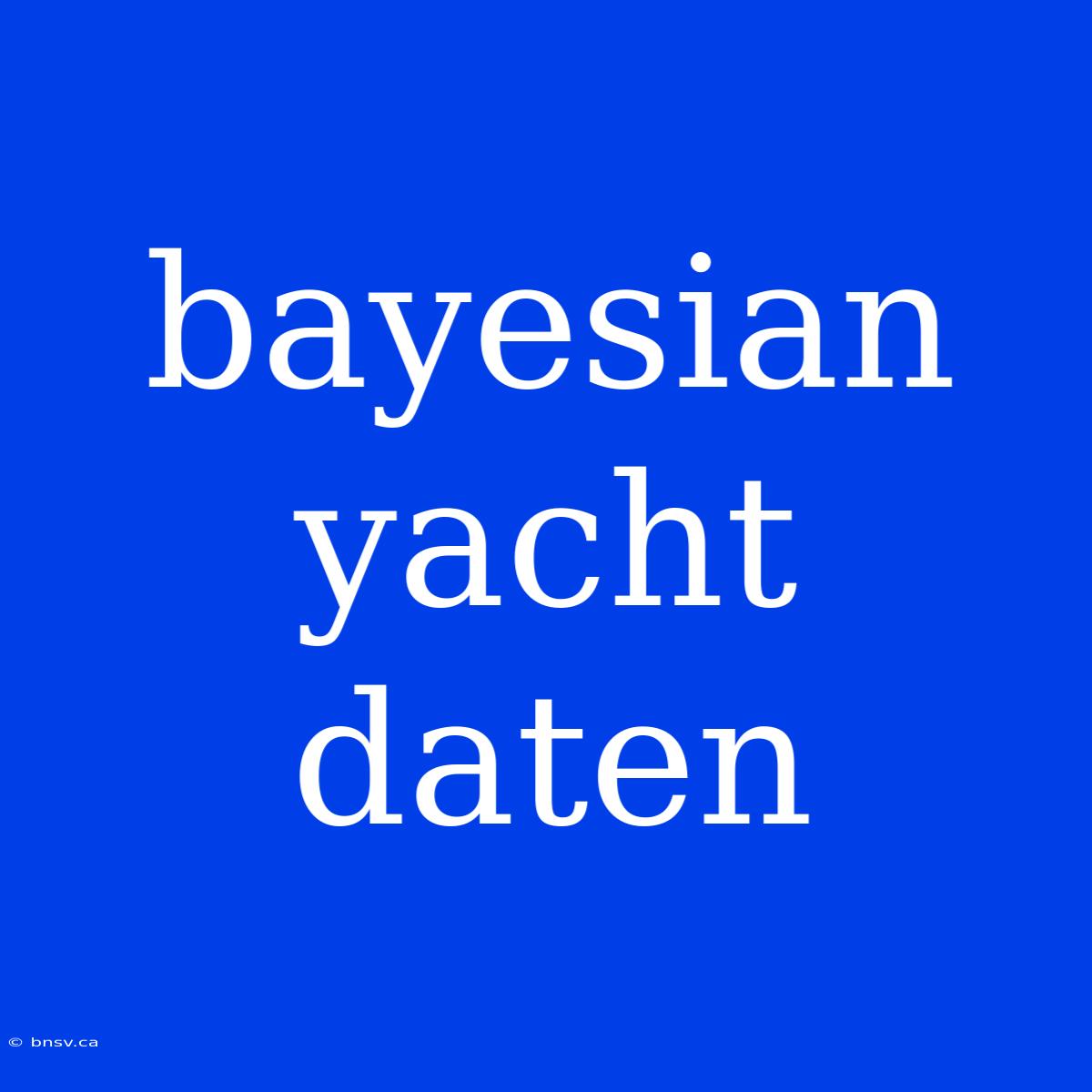 Bayesian Yacht Daten