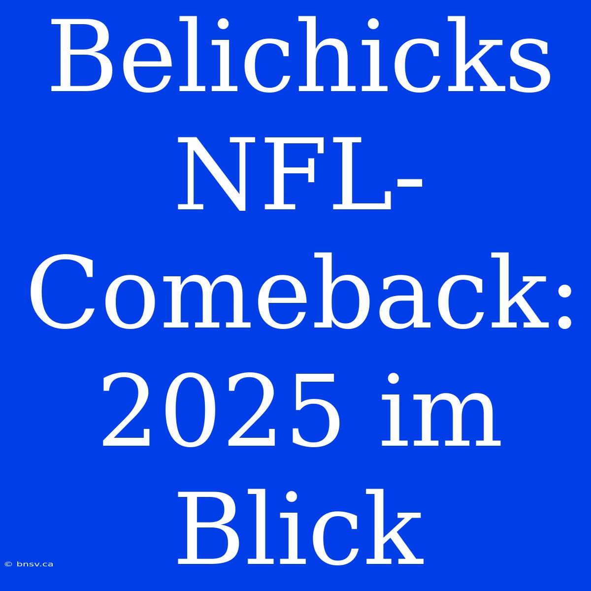 Belichicks NFL-Comeback: 2025 Im Blick