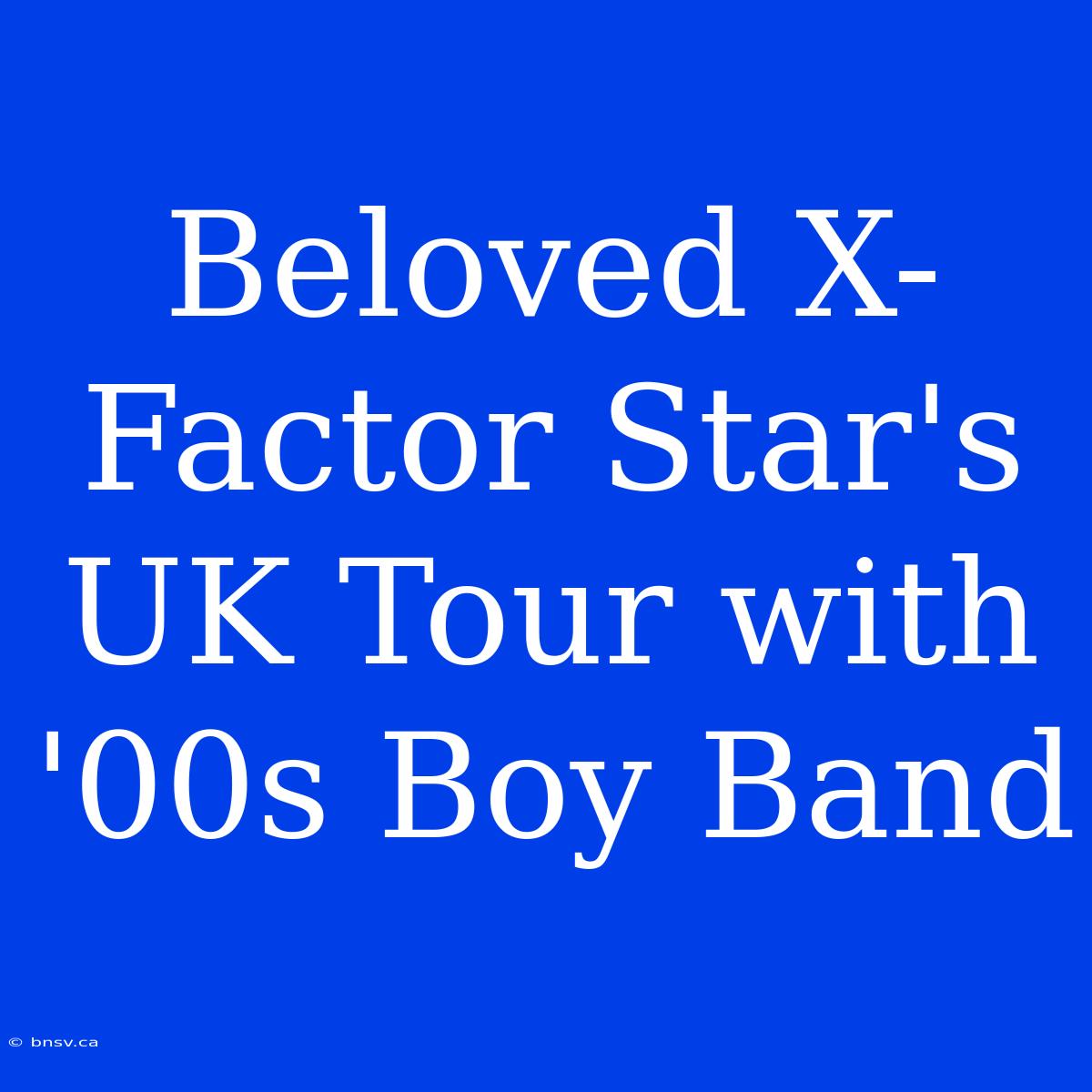 Beloved X-Factor Star's UK Tour With '00s Boy Band