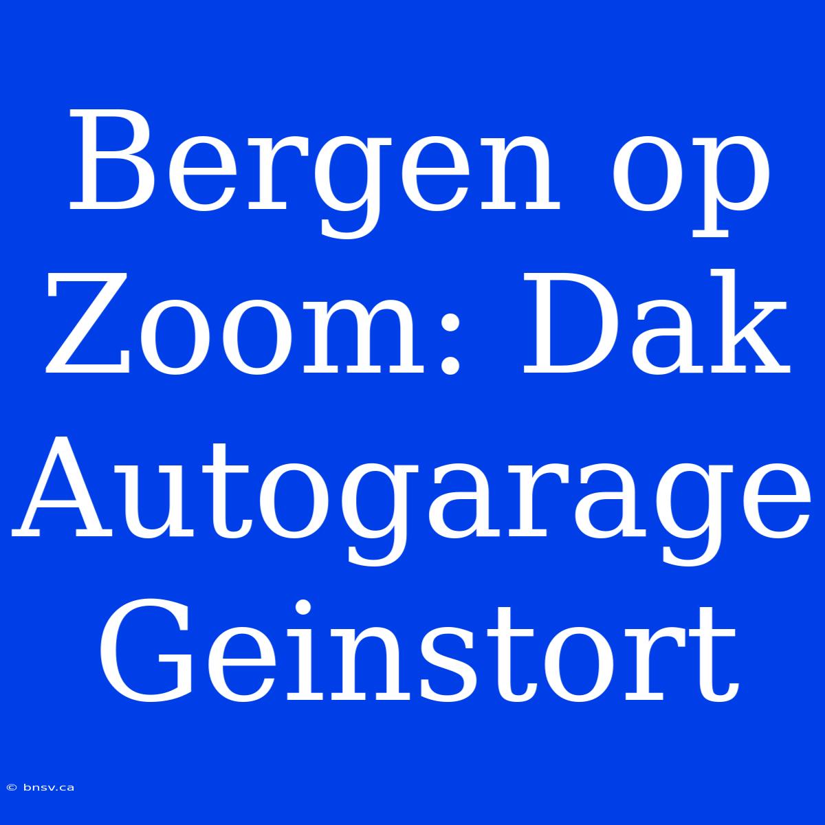 Bergen Op Zoom: Dak Autogarage Geinstort