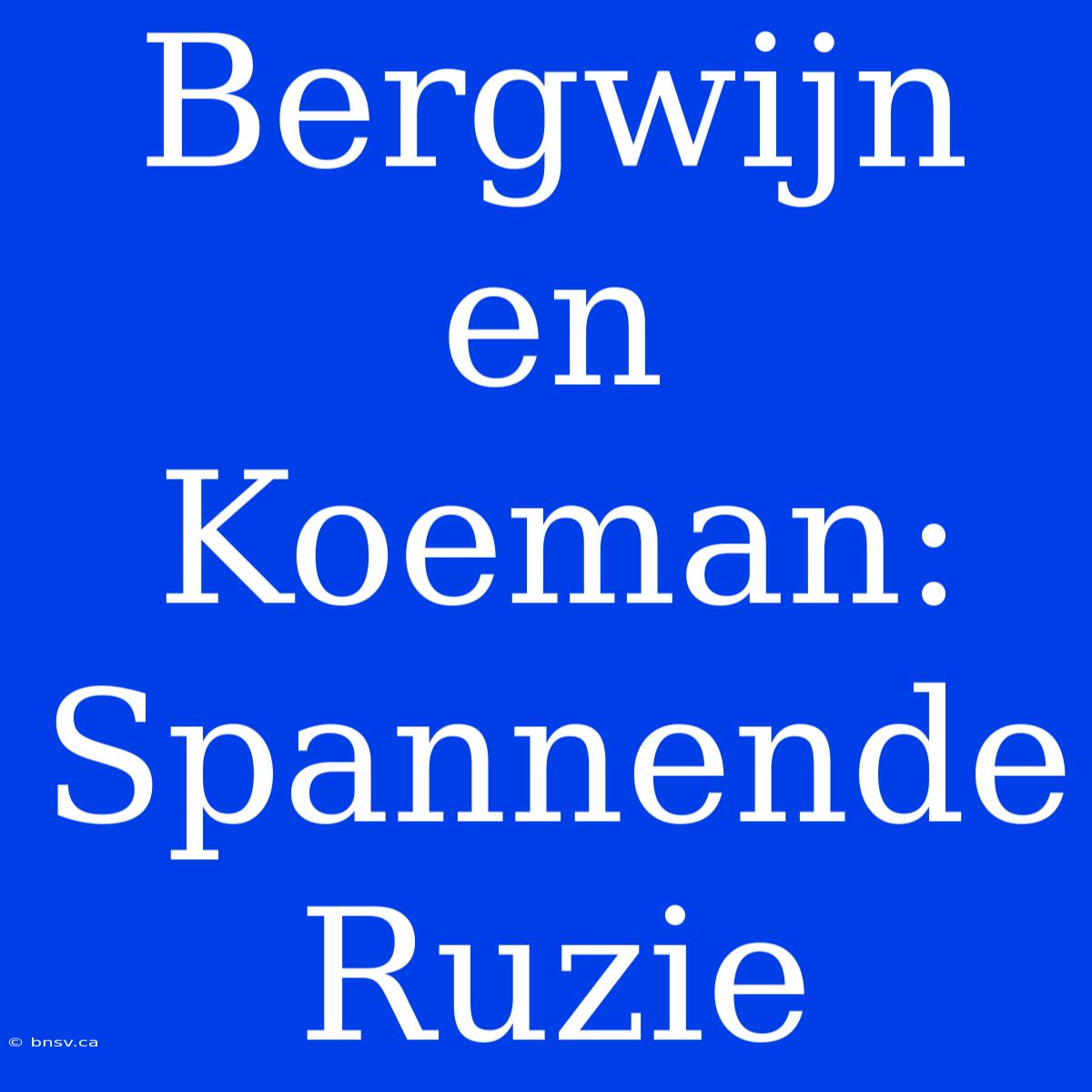 Bergwijn En Koeman: Spannende Ruzie