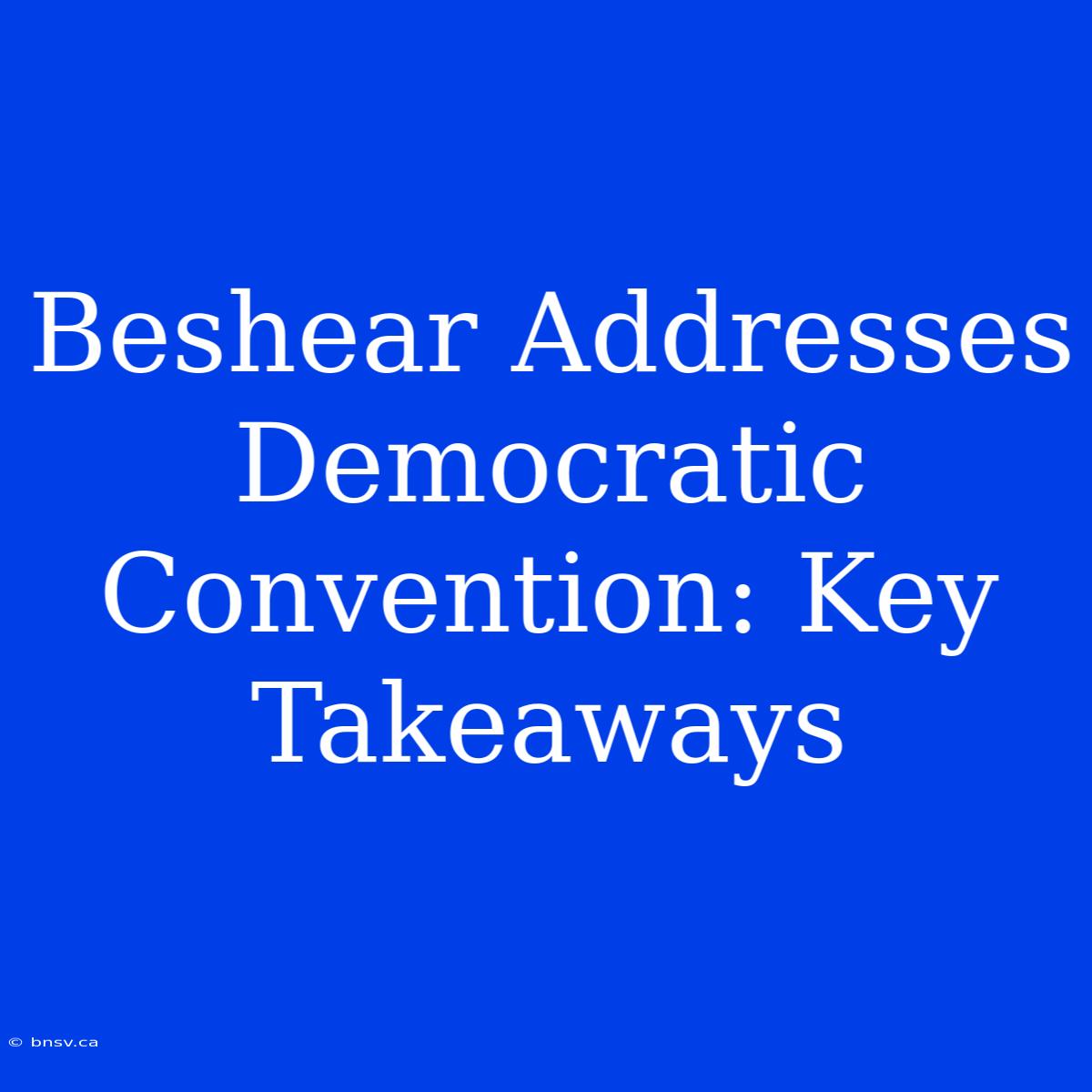 Beshear Addresses Democratic Convention: Key Takeaways