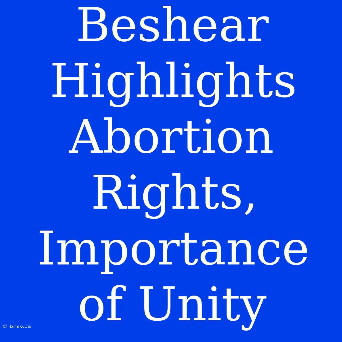 Beshear Highlights Abortion Rights, Importance Of Unity