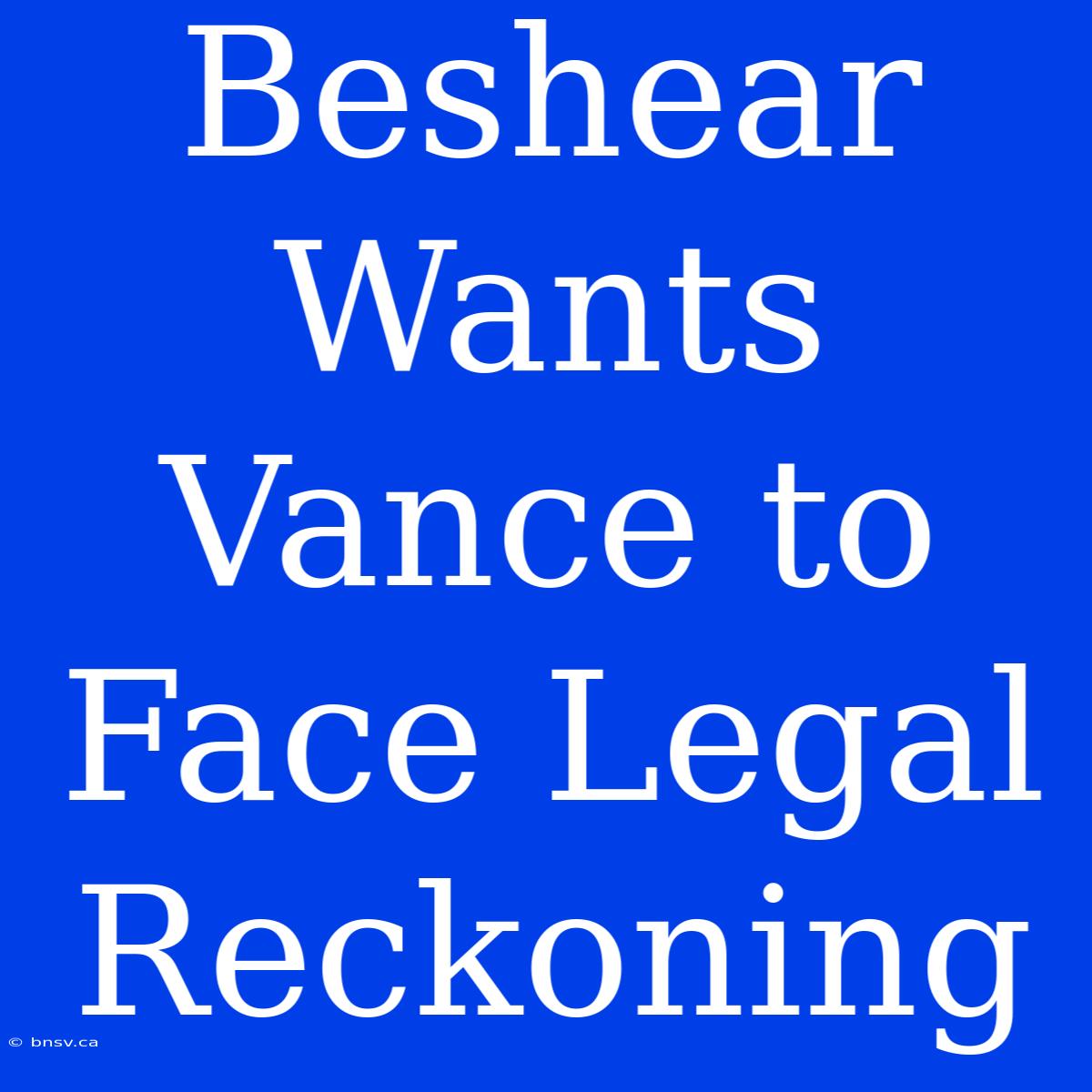 Beshear Wants Vance To Face Legal Reckoning