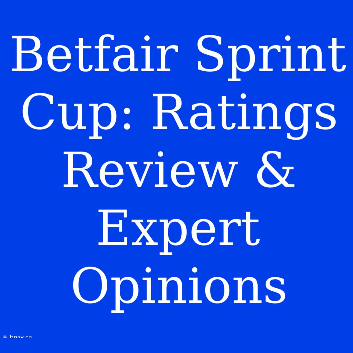 Betfair Sprint Cup: Ratings Review & Expert Opinions