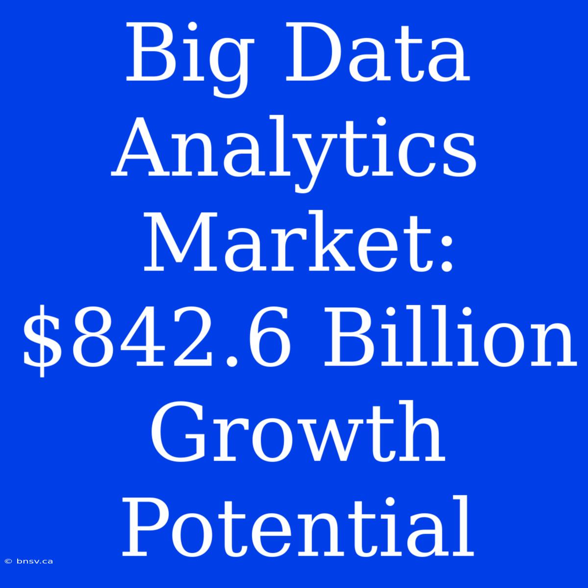 Big Data Analytics Market: $842.6 Billion Growth Potential